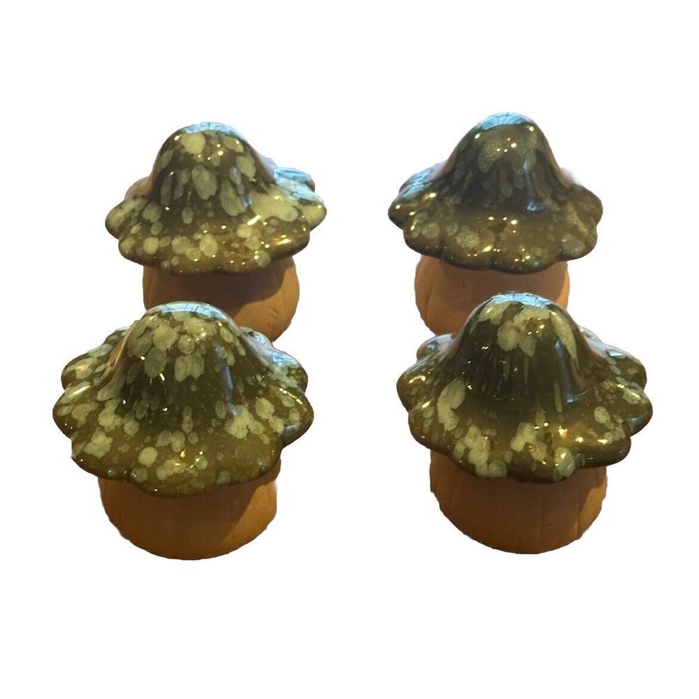 Home‎ Garden Pottery Fairie Mushroom Green Glaze Ceramic 5 Inch Indoor/Outdoor 4